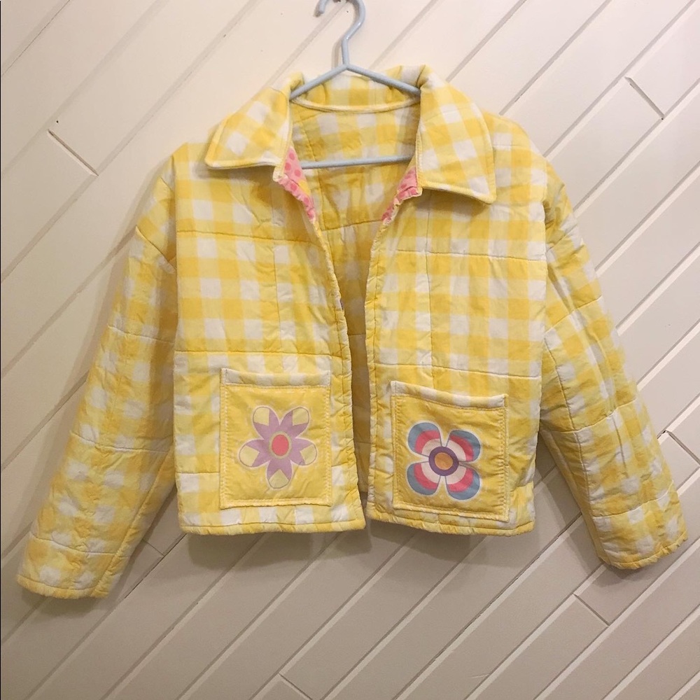 Handmade Gingham Quilt Jacket